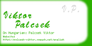 viktor palcsek business card